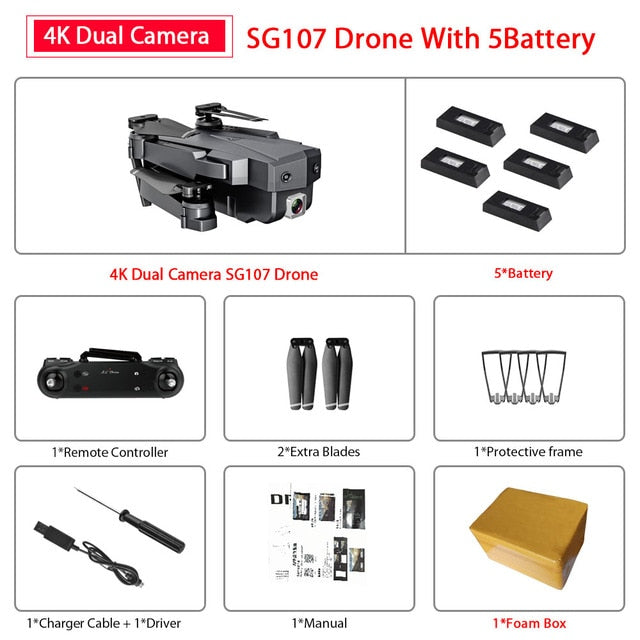 Mini Drone with 4K Dual Camera Quadcopter