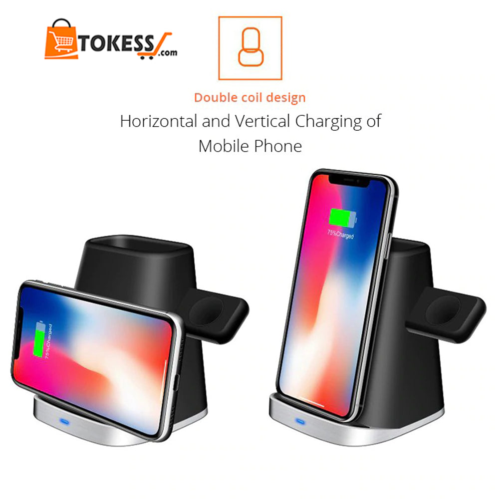 3 in 1 Wireless Charger Stand Changing
